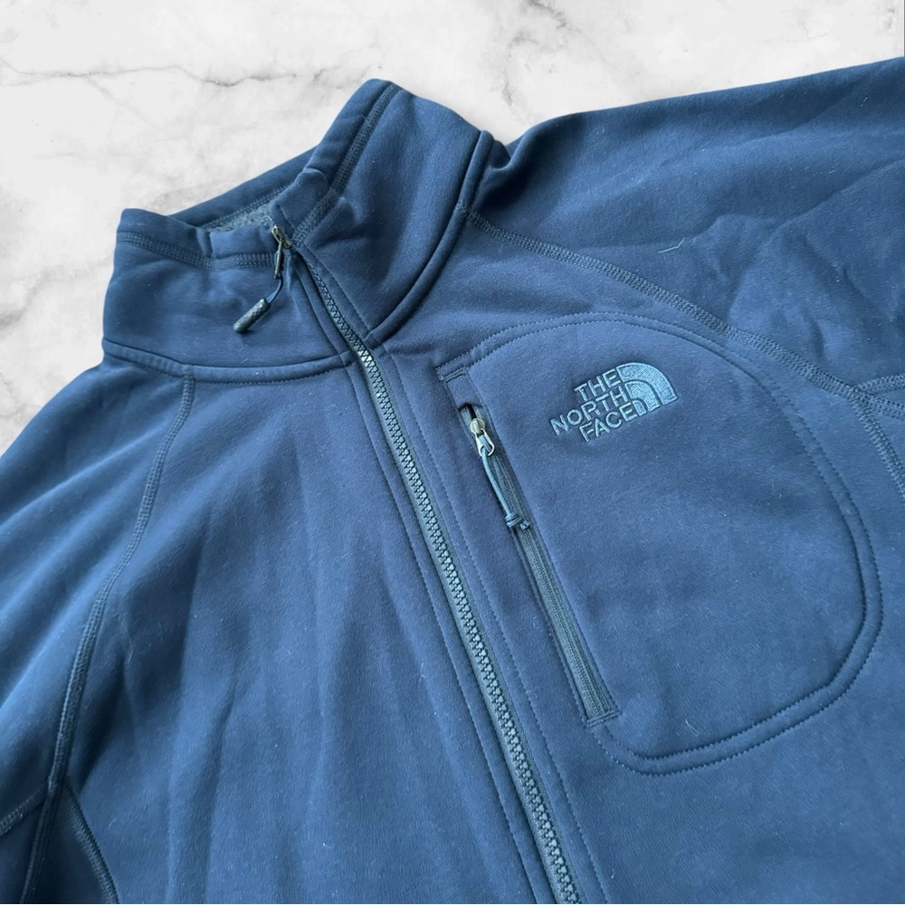 The North Face Men's Faux Fur Sherpa Lined Jacket Size Med Blue Full Zip Outdoor